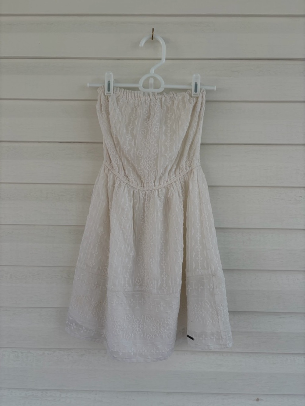 Abercrombie & Fitch Strapless Lace Mini Dress White Bridal Graduation Summer